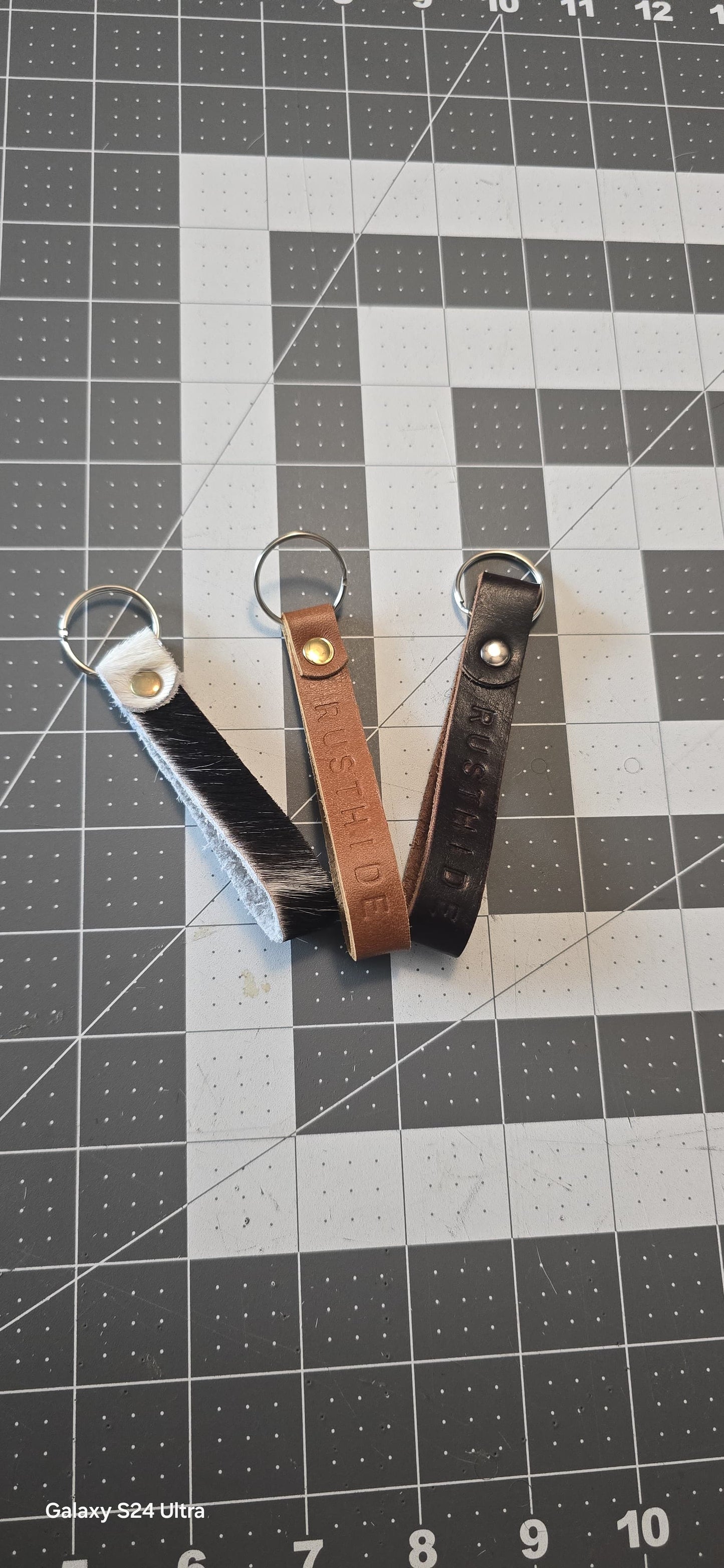 Handcrafted Leather Keychain – Assorted Natural Hides